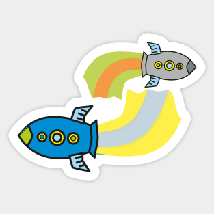 Rocket kawaii Sticker